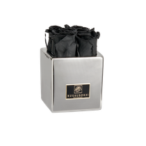 XS - Ceramic square rosebox(black roses)