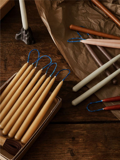 Kynttilä Ferm Living 8 kpl, ohut - olki