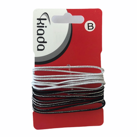 Ohuet hiuslenkit, musta/valkoinen