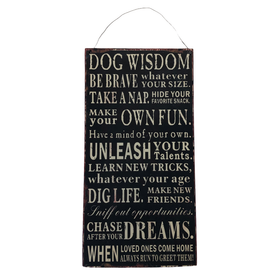 Sisustustaulu, koiran viisauksia