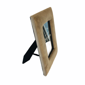 Valokuvakehys, beige sametti