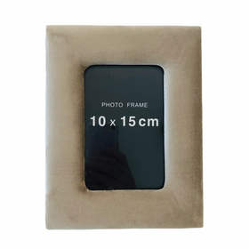 Valokuvakehys, beige sametti