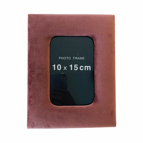 Valokuvakehys, roosa sametti