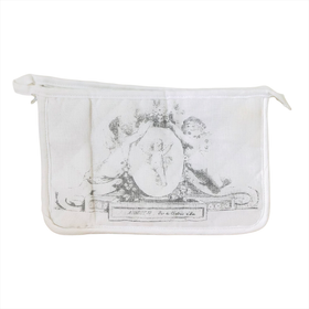 Kosmetiikkalaukku, valkoinen