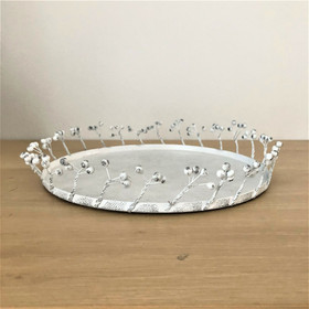 Metallitarjotin, valkoinen