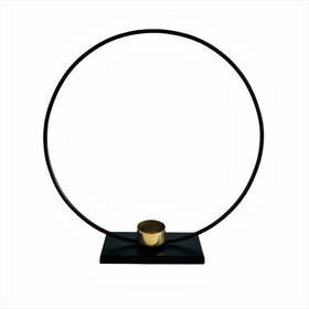 Kynttilänjalka, pyöreä - musta