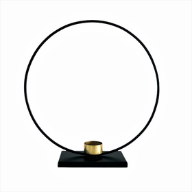 Kynttilänjalka, pyöreä - musta