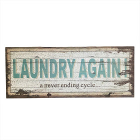 Puinen kyltti, Laundry