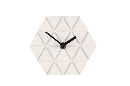 Pöytäkello, valkoinen