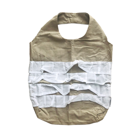 Kangaskassi, beige/valkoinen