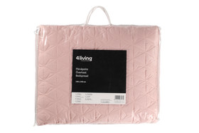 Päiväpeitto, vaaleanpunainen - 240x240 cm