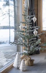 Paperikuusi 30 cm, valkoinen