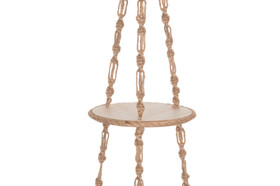 Roikkuva hylly, makramee