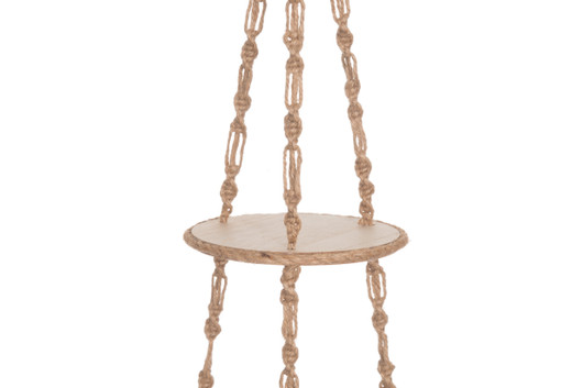 Roikkuva hylly, makramee