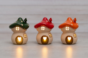 Sienimökki LED-valoilla, vihreä