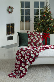 Torkkupeitto, kukka - punainen