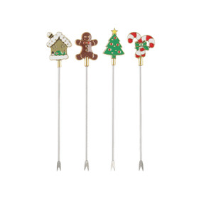 Cocktail-haarukka 4 kpl, joulu