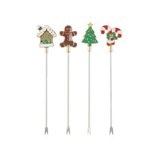 Cocktail-haarukka 4 kpl, joulu