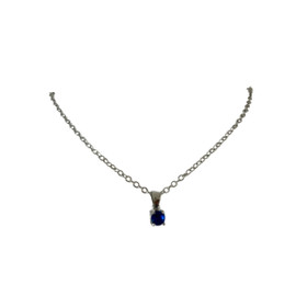 Kaulakoru, hopea - sininen