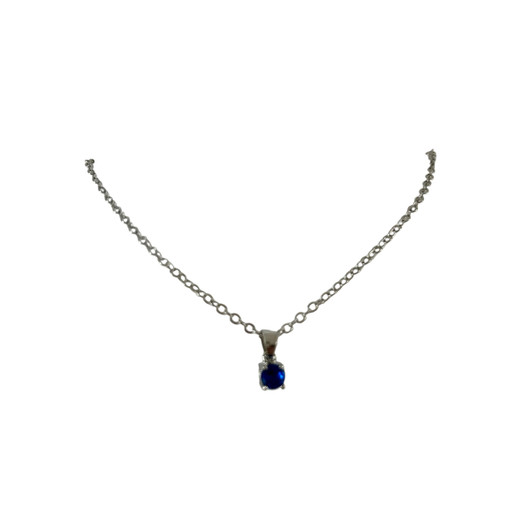 Kaulakoru, hopea - sininen