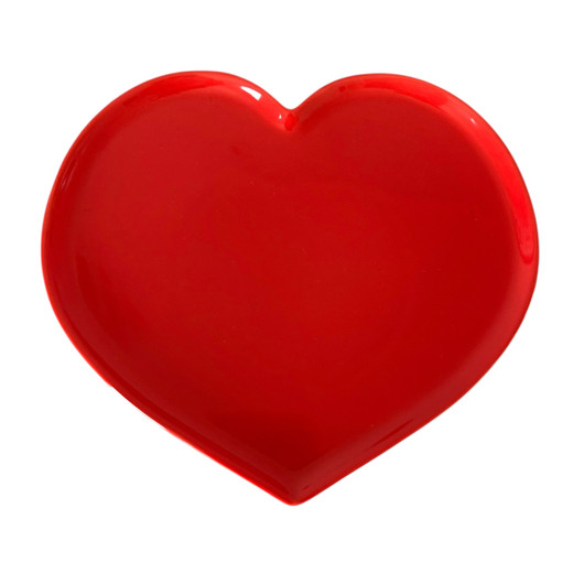 Tarjoilualusta, sydän - punainen