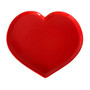Tarjoilualusta, sydän - punainen