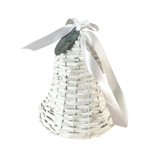 Joulukello, puolikas valkoinen - iso