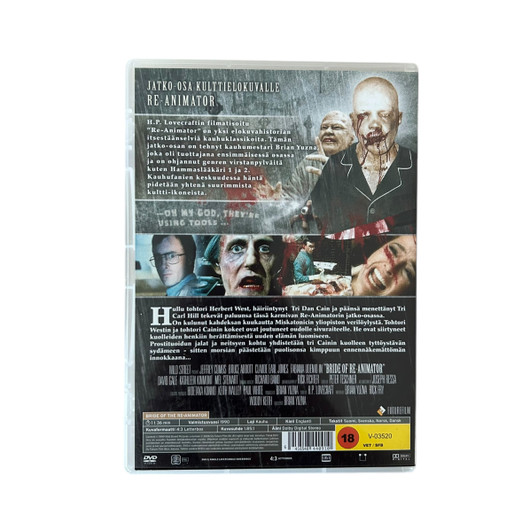 DVD, Bride of Re-animator
