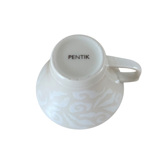 Kahvikuppi ja asetti, Pentik Vanilja