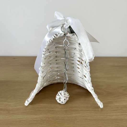 Joulukello, puolikas valkoinen - iso