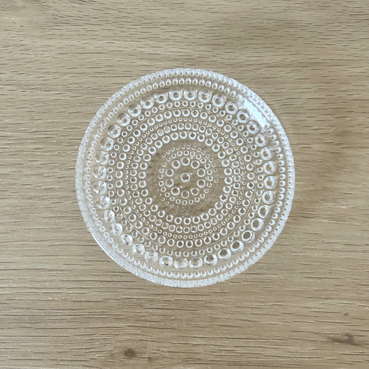 Kahvikuppi ja asetti, Iittala Kastehelmi - kirkas