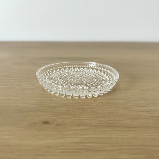 Kahvikuppi ja asetti, Iittala Kastehelmi - kirkas