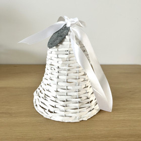 Joulukello, puolikas valkoinen - iso