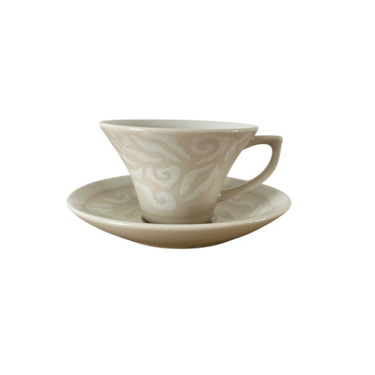 Kahvikuppi ja asetti, Pentik Vanilja