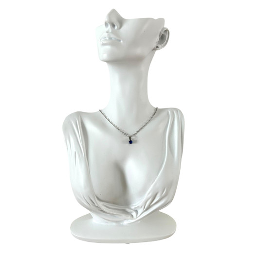 Kaulakoru, hopea - sininen