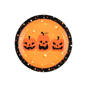 Kertakäyttölautanen, Halloween - kurpitsa