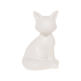 Koriste-esine, kettu - valkoinen