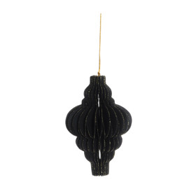 Kuusenkoriste timantti, 3 kpl - musta