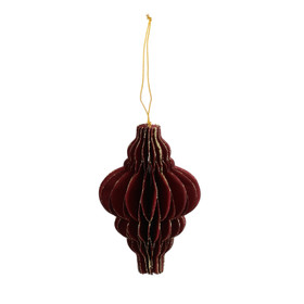 Kuusenkoriste timantti, 3 kpl - viininpunainen