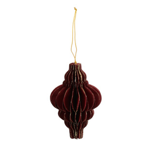 Kuusenkoriste timantti, 3 kpl - viininpunainen