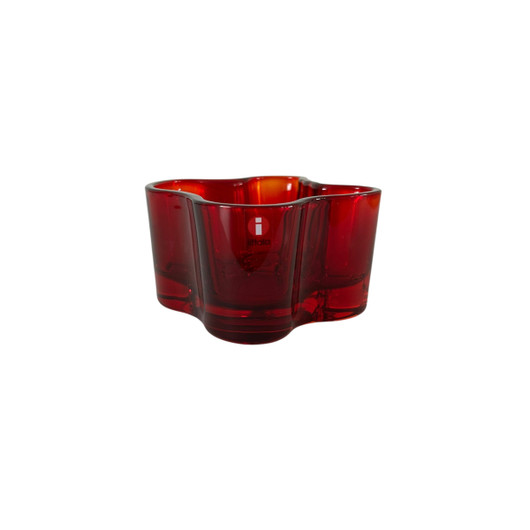 Kynttilälyhty Iittala Aalto, tulenpunainen