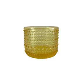 Kynttilälyhty Iittala Kastehelmi, sitruunankeltainen