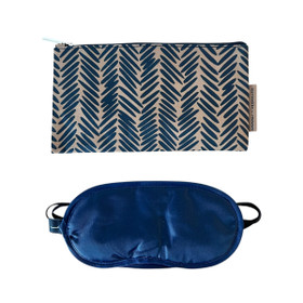 Meikkipussi ja silmälaput, Marimekko for Finnair - Sahalaitaraita