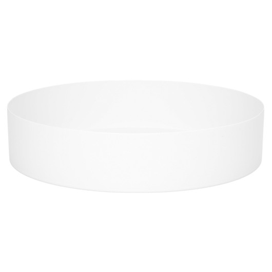 Metallilautanen, valkoinen