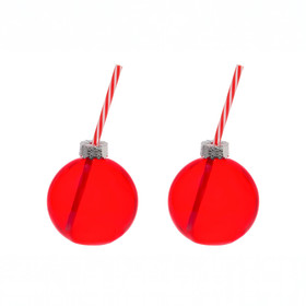 Pillilasi, joulupallo 2 kpl - punainen
