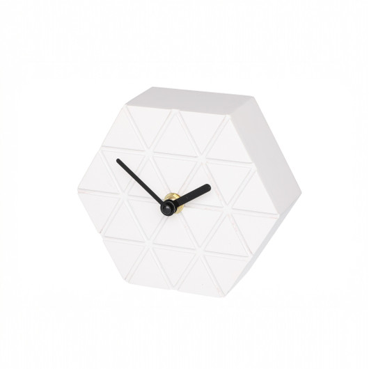 Pöytäkello, valkoinen