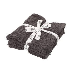 Pyyhe 2 kpl Fanni K, 30x50 cm - tummanharmaa