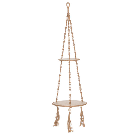 Roikkuva hylly, makramee