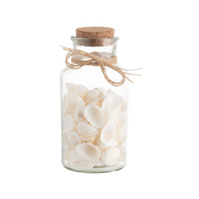 Simpukat lasipurkissa - valkoinen