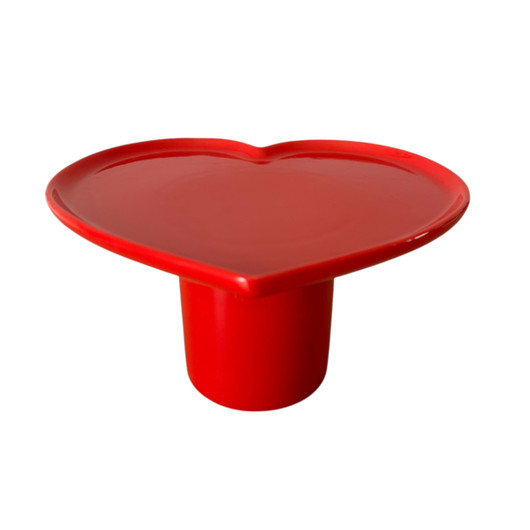 Tarjoilualusta, sydän - punainen